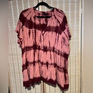 Tie Dye Tiered Blouse